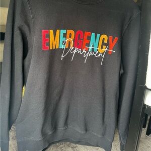 Black Emergency Department pullover/sweatshirt